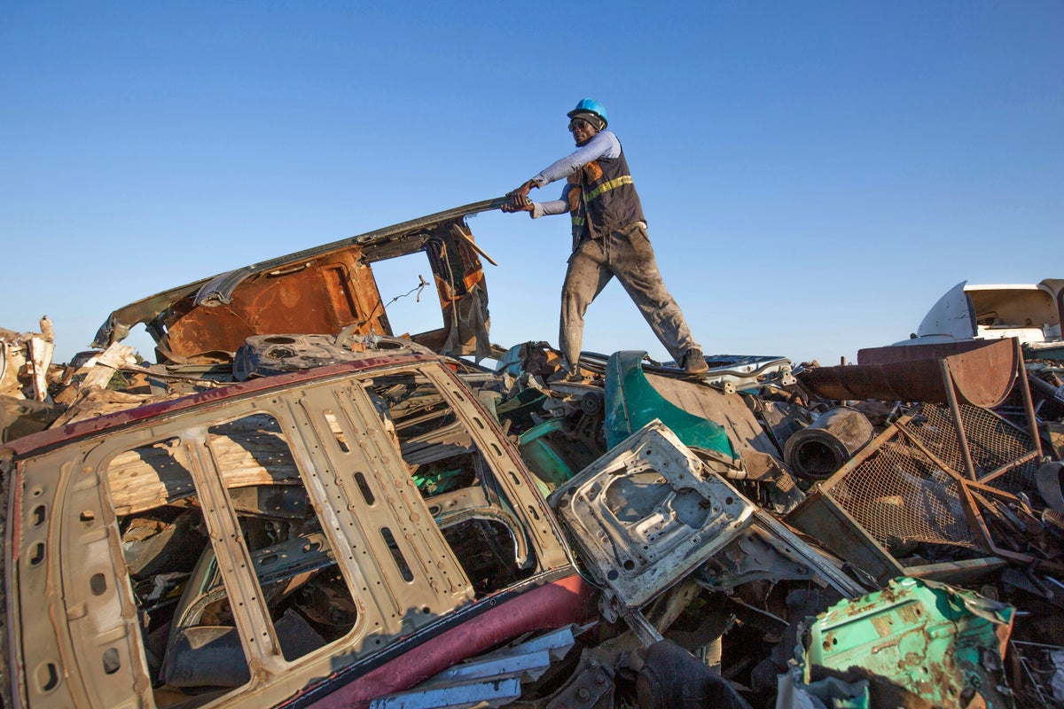 Zimbabwe's scrap metal hunters fight climate change a piece at a time