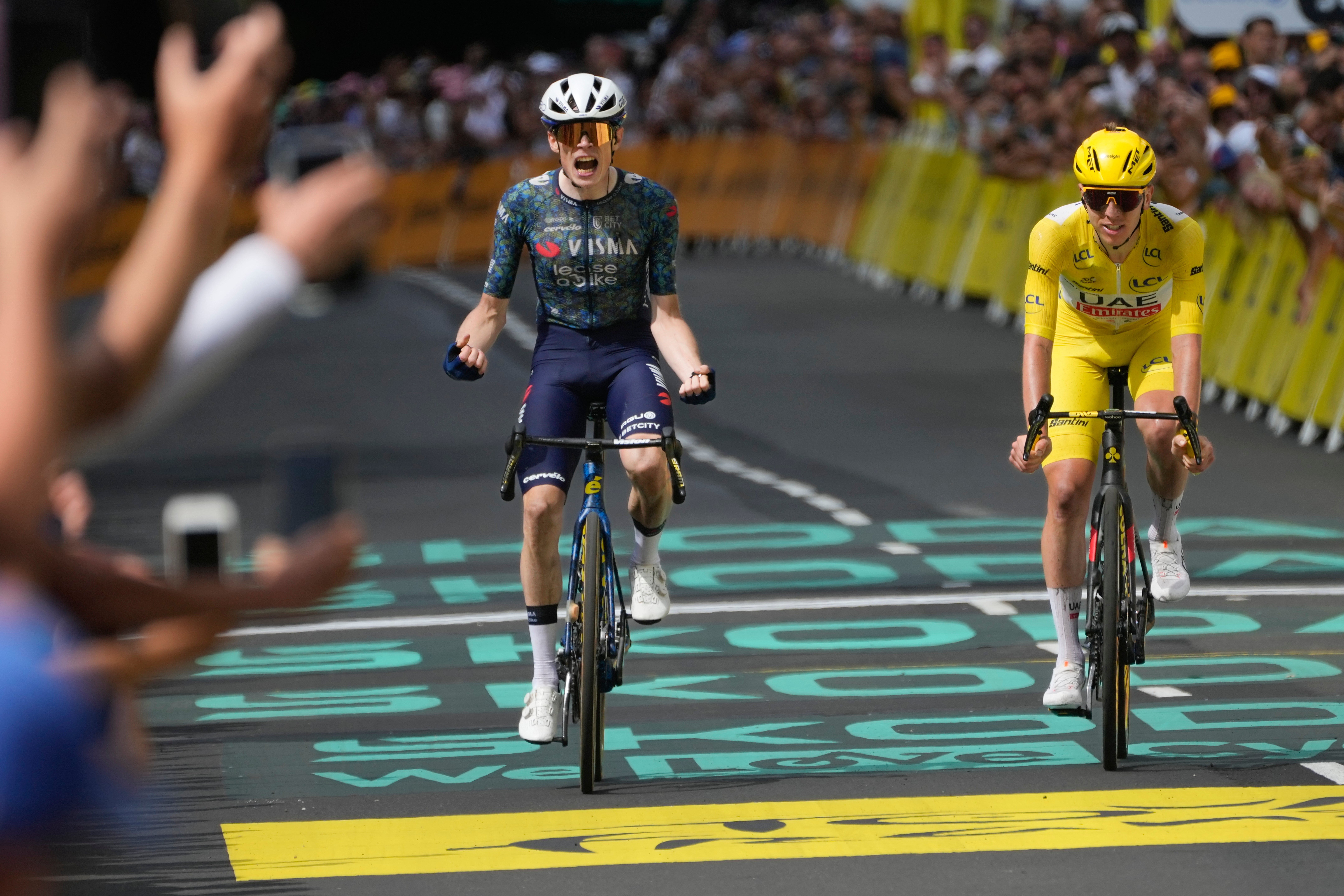 Vingegaard bested Pogacar to the stage win on stage 11 last year, but could not prevent his rival from running away with the Tour