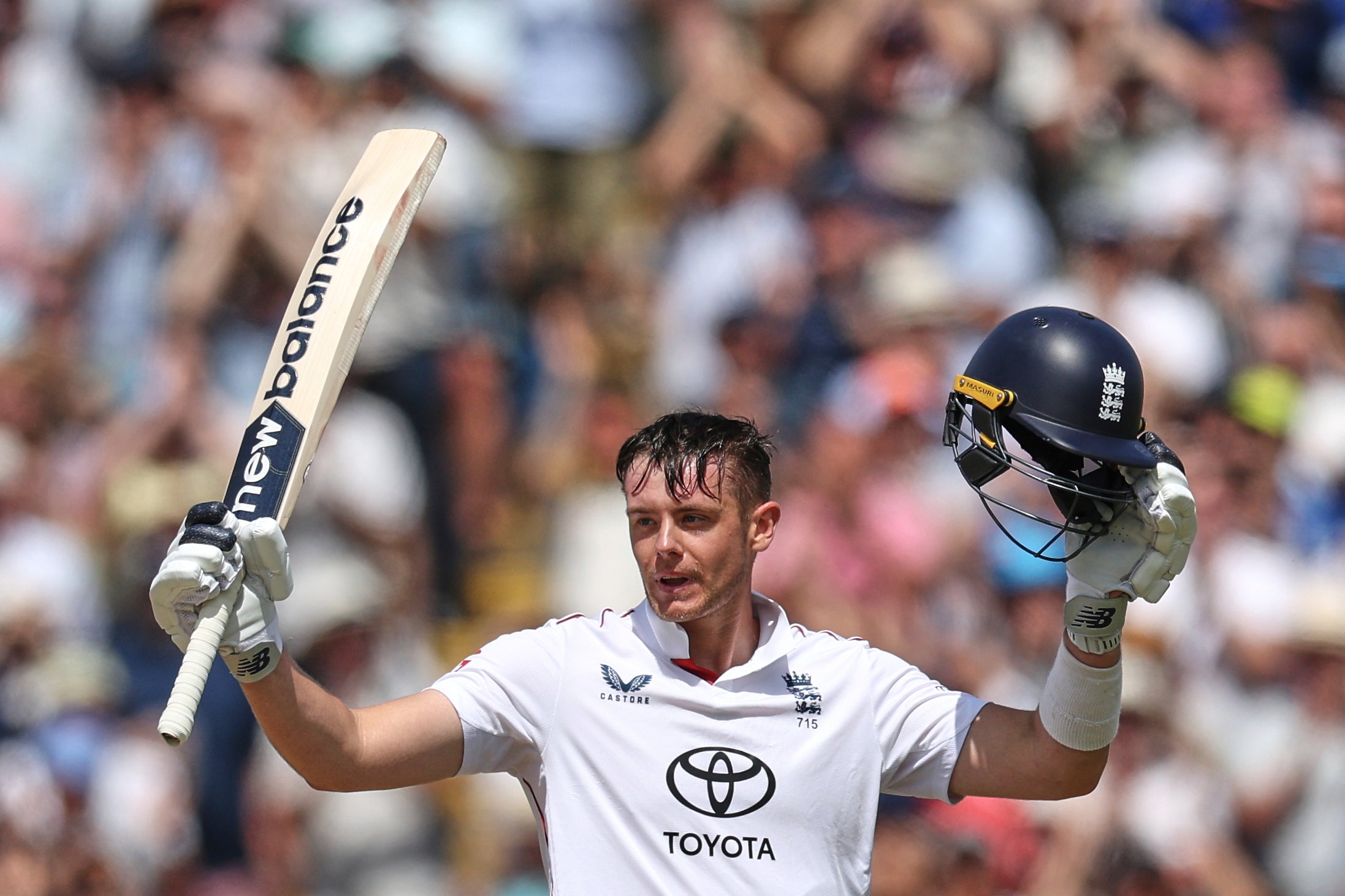 Jamie Smith blasted a hundred to haul England out of bother temporarily