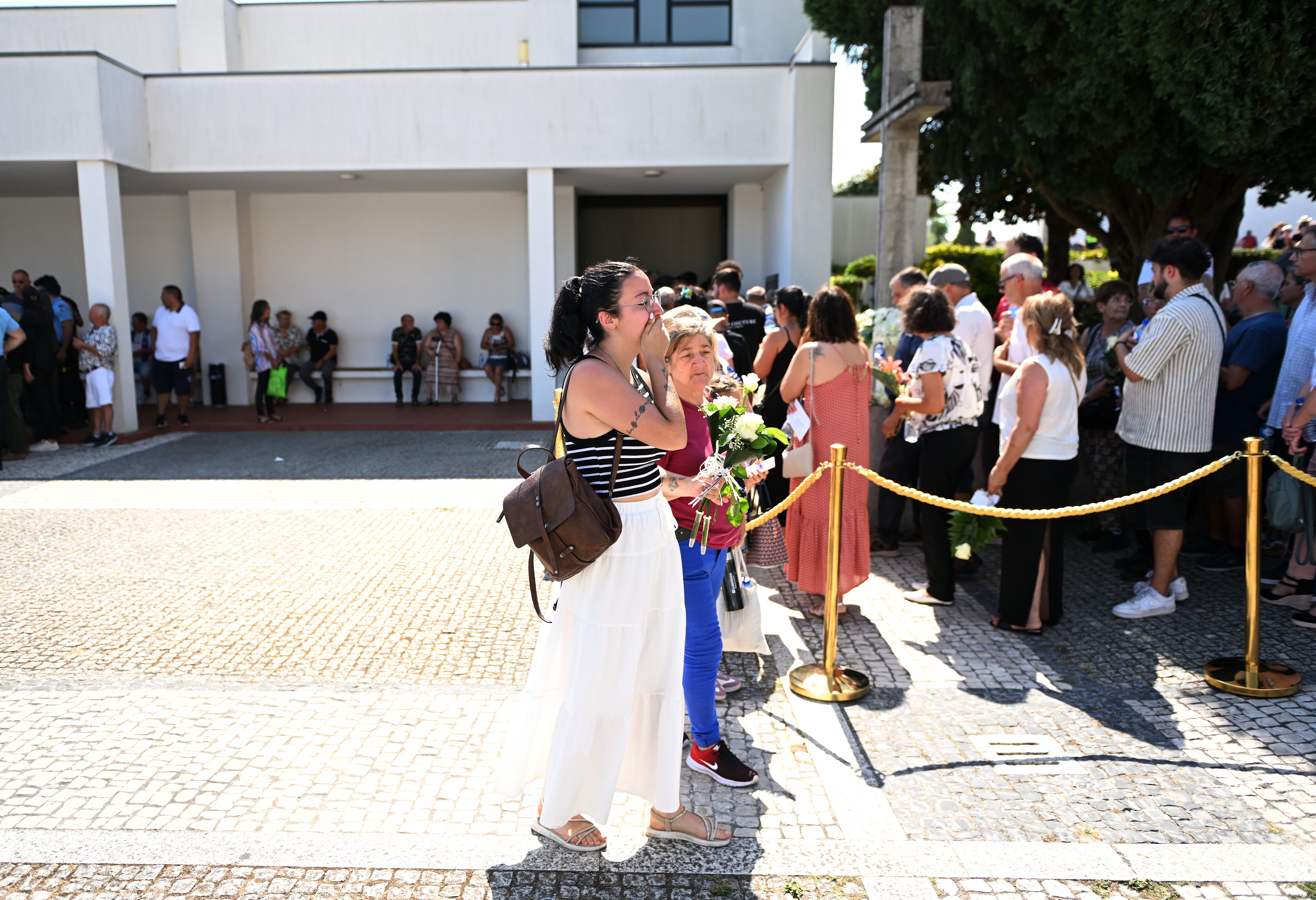 Mourners queued to pay their respects at the wake of Diogo Jota (PA).