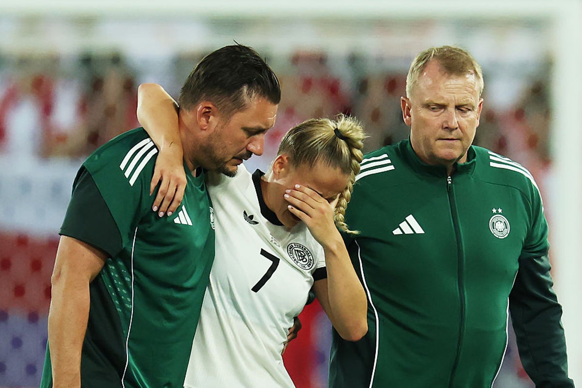 Germany captain Giulia Gwinn leaves pitch in tears as Euro 2025 win marred by injury