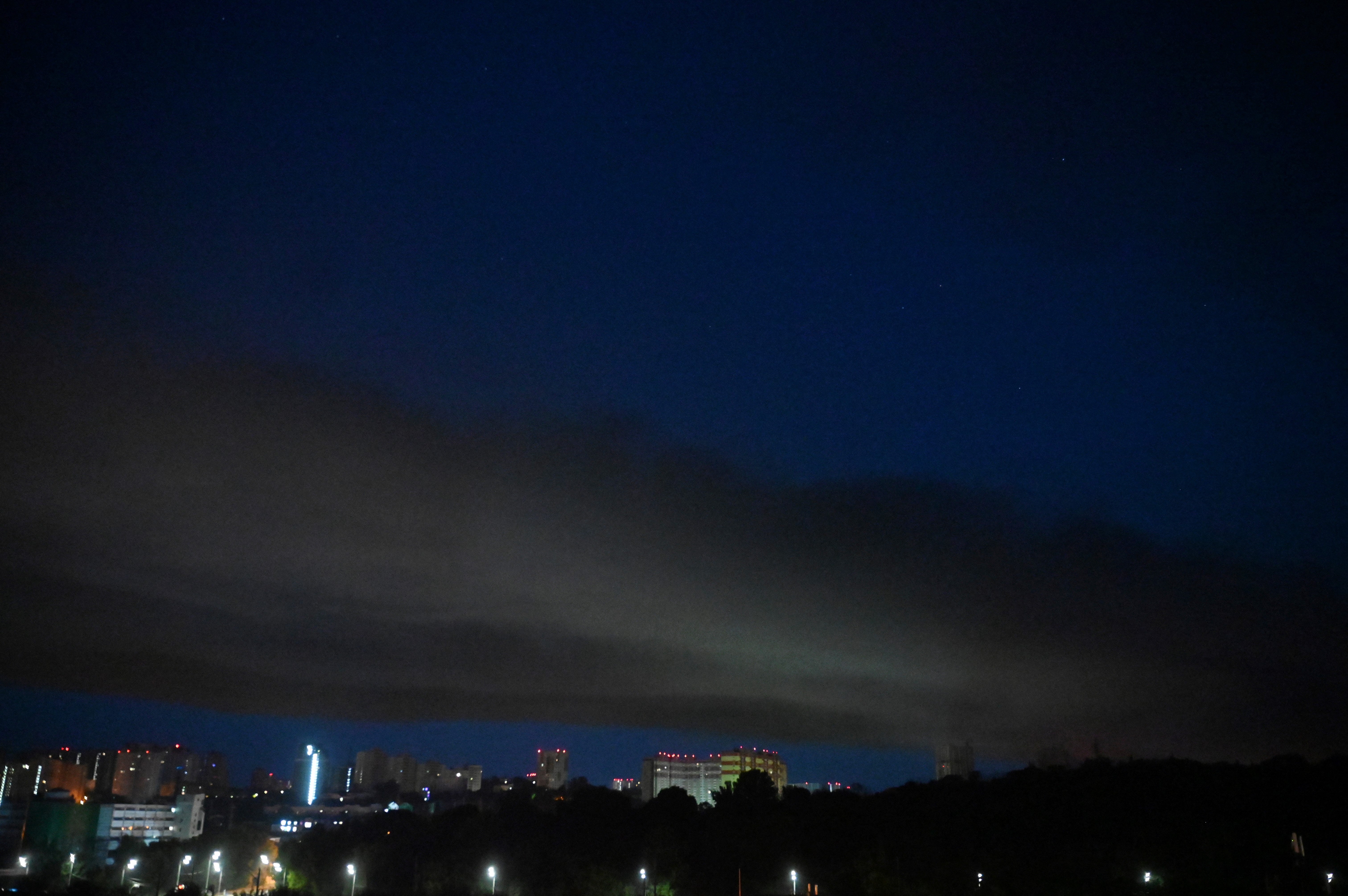 Smoke rises over Kyiv following mass Russian drones and missile strikes on the Ukraine's capital