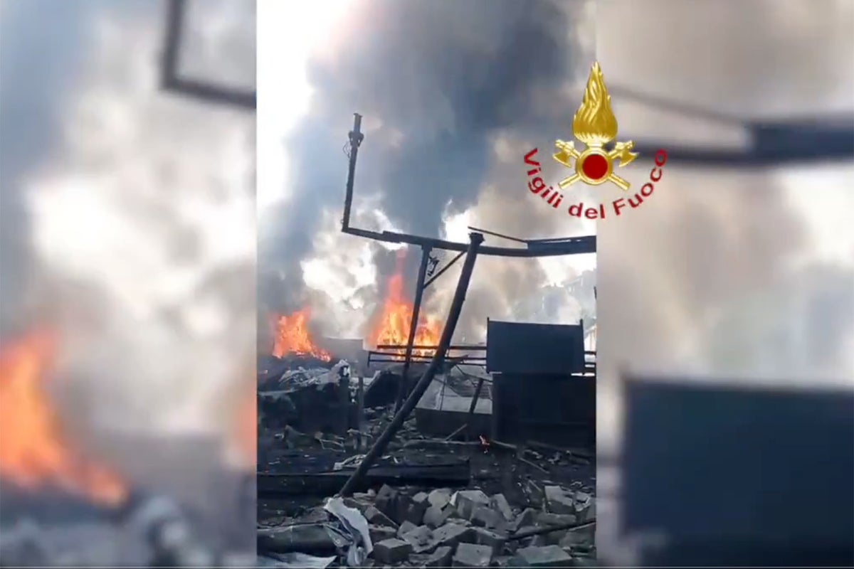 Firefighters and police injured as Rome petrol station erupts in fireball