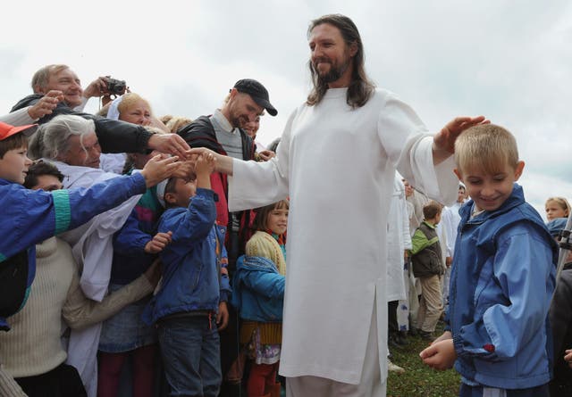 <p>2009  shows "Vissarion the Teacher", or "Jesus of Siberia", Russian ex-traffic cop Sergei Torop meets with his followers in the remote village of Petropavlovka - Russia arrest</p>
