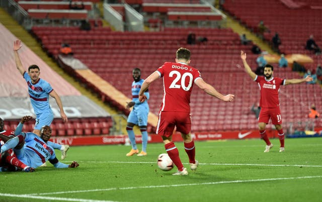 <p>Jota wore the number 20 throughout his Liverpool career</p>