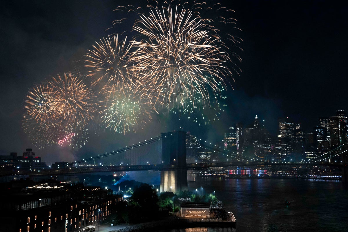 Photos of spectacular fireworks light up American skies on the Fourth of July