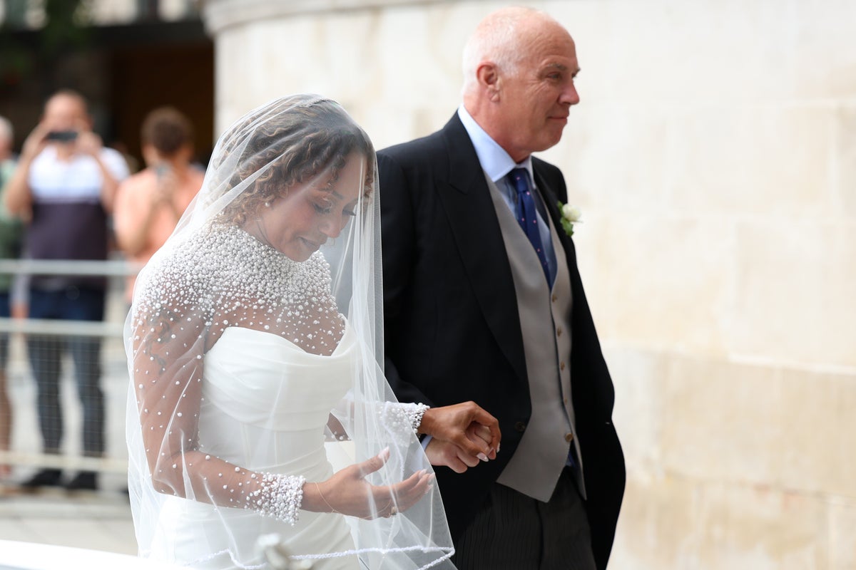 Mel B wedding: Spice Girls star arrives at St Paul’s Cathedral in dramatic white dress