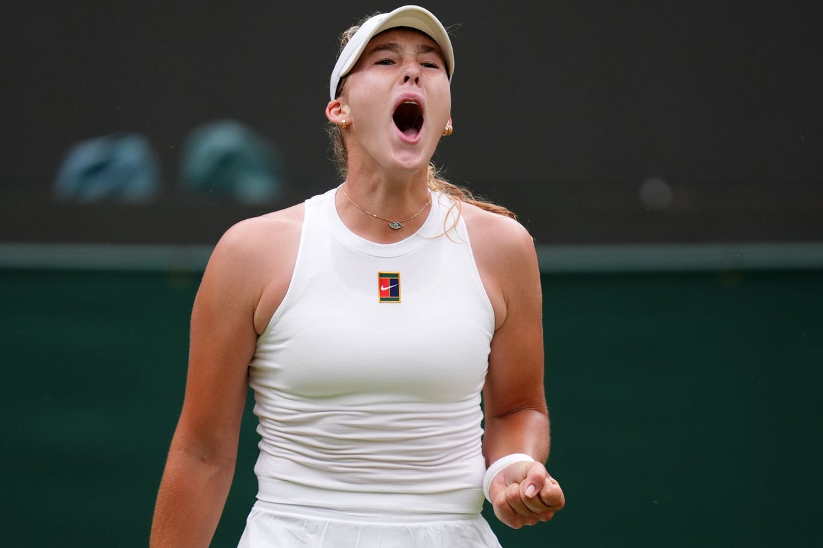 Mirra Andreeva in a rush as 18-year-old reaches last 16 at Wimbledon
