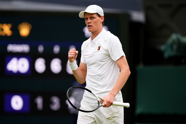 Jannik Sinner is into the second week at Wimbledon .(Mike Egerton/PA)