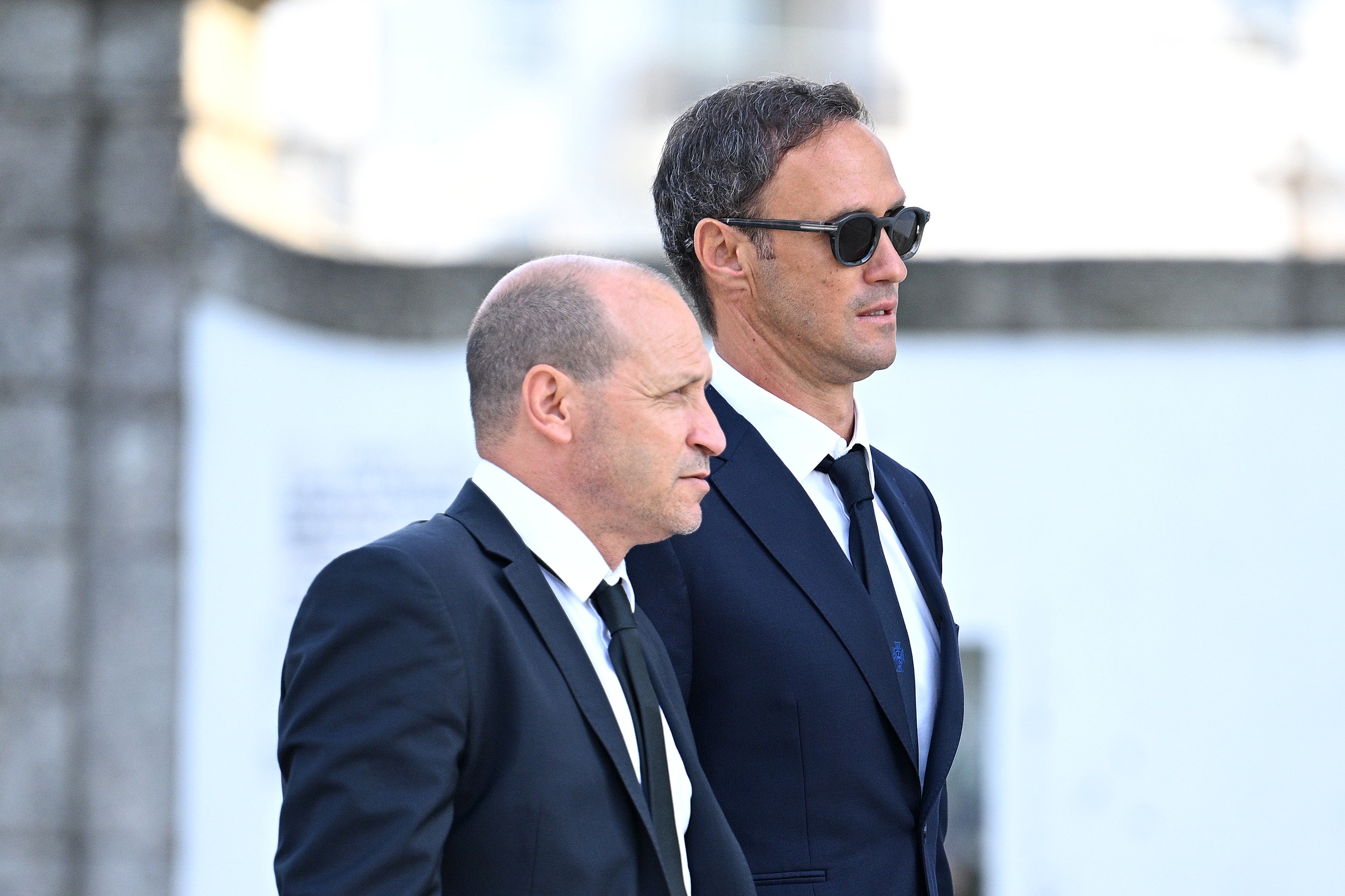 Ricardo Carvalho, a former football player and a support coach of the representation of the representation (right) arrives on a funeral maintained for Diogo Jota and his brother Andre Silva