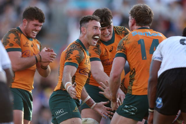 <p>Nic White (centre) will bow out of rugby after the third Lions Test</p>