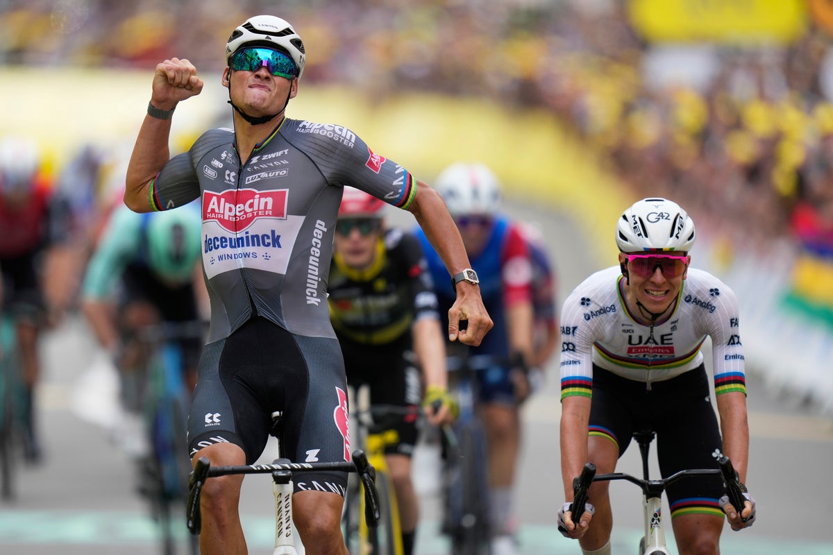 Mathieu van der Poel emerges victorious ahead of Tadej Pogacar in Tour de France stage 2