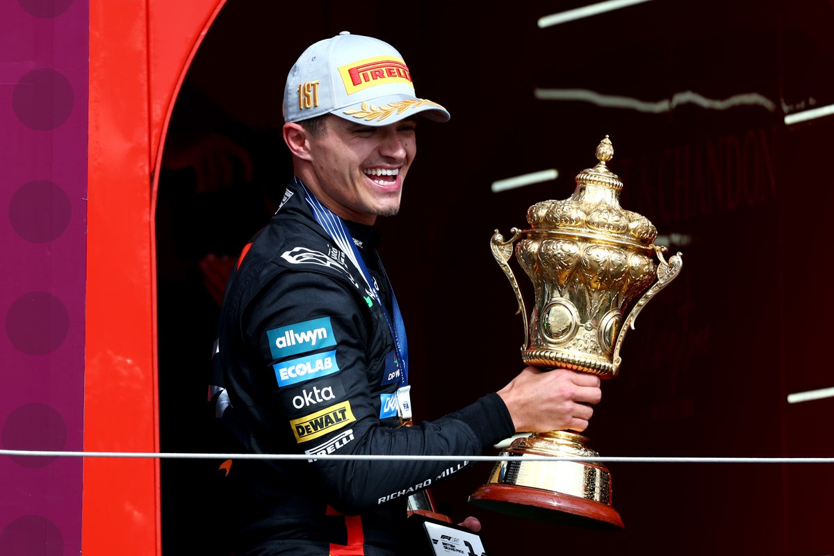 Lando Norris capitalises on baffling Oscar Piastri error to take home victory in chaotic British GP