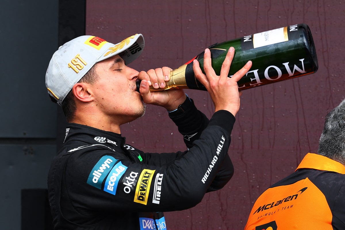 F1 British GP 2025 live: Race result, reaction and standings as Piastri fumes at Norris win at wet Silverstone