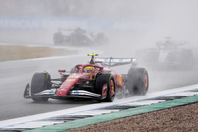 <p>Lewis Hamilton could only manage fourth at Silverstone</p>