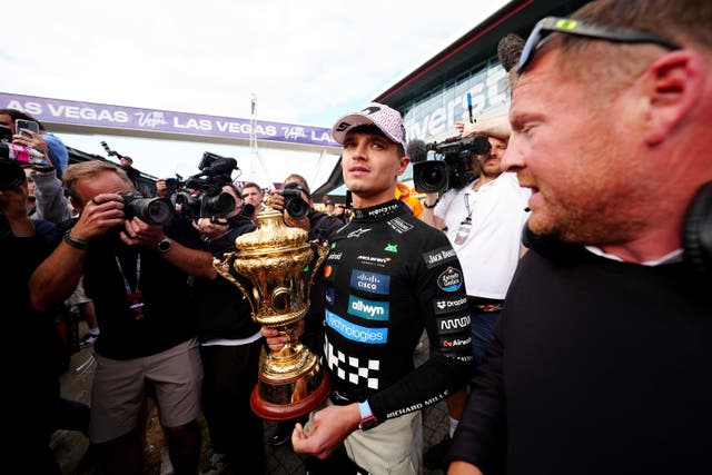 <p>McLaren driver Lando Norris was in dreamland after winning the British Grand Prix </p>