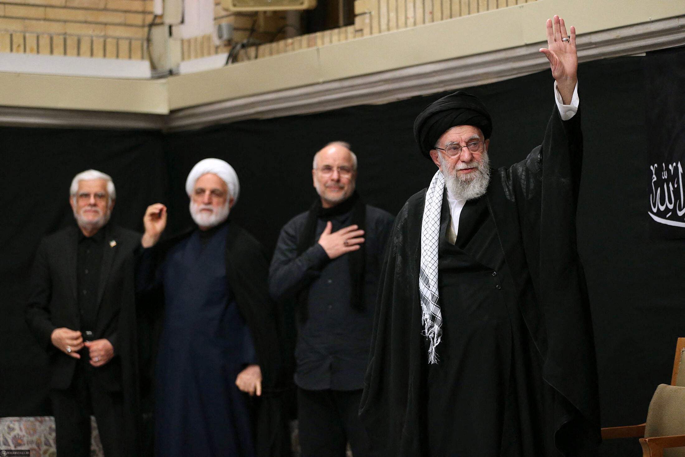 Iran’s Supreme Leader Ayatollah Ali Khamenei attends a ceremony to mark Ashura, the holiest day on the Shi'ite Muslim calendar, in Tehran