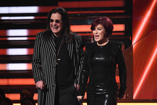 <p>Ozzy and Sharon Osbourne</p>