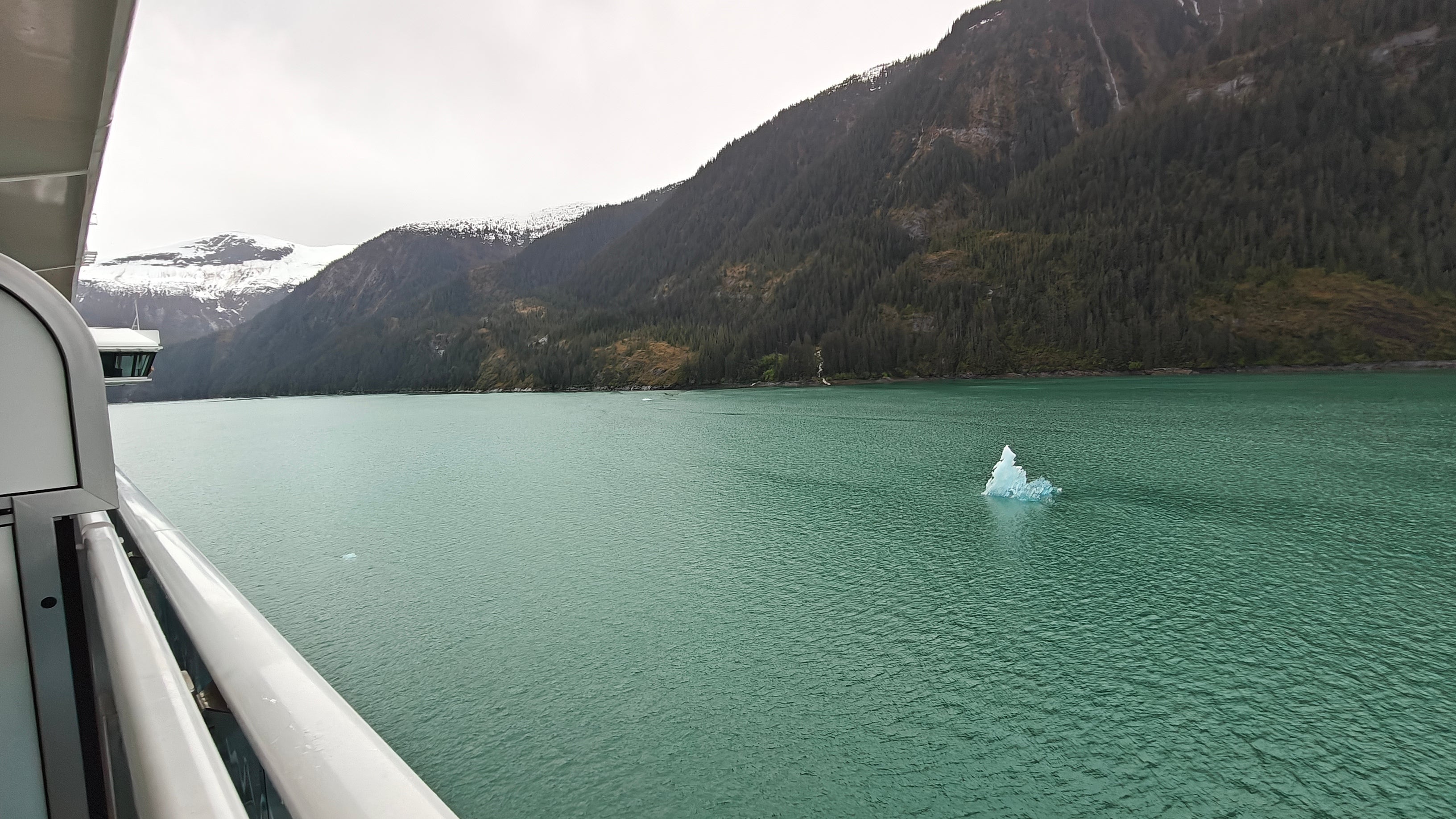 Artistic sheets of ice float by Discovery Princess in Alaskaa