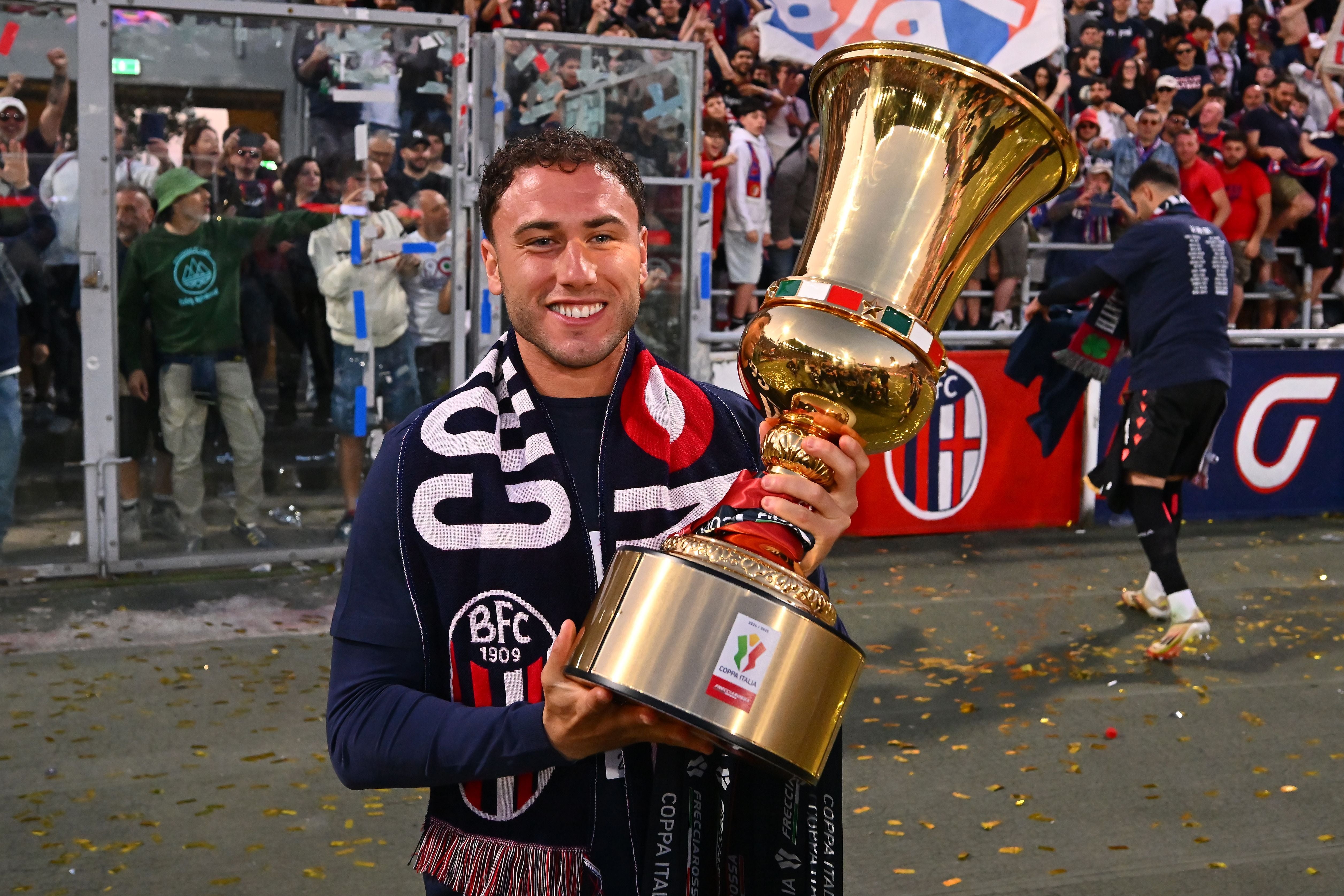 David Calabria helped Bologna win Coppa Italia last season