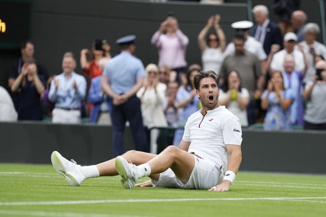 Cameron Norrie celebrates his victory (Jordan Pettitt/PA)
