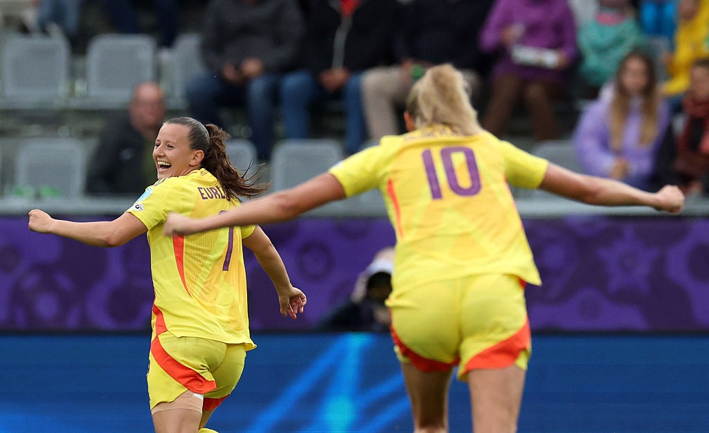 Hannah Eurlings briefly stunned Spain after half time when Belgium equalised for the second time