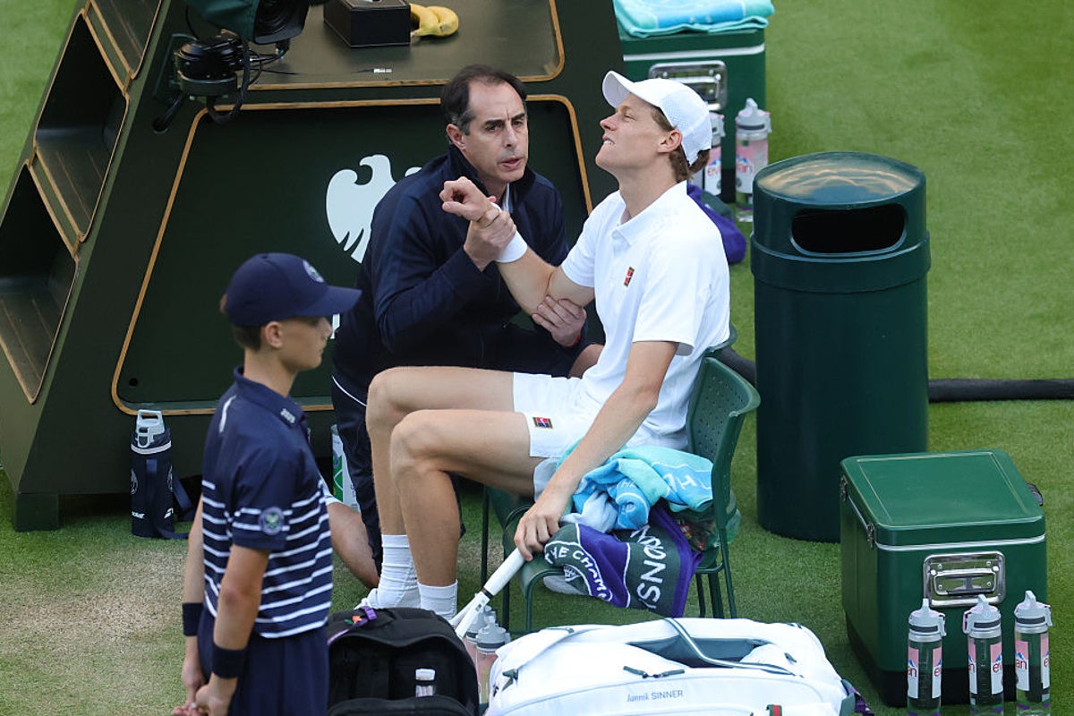 Fears elbow injury could put Sinner’s Wimbledon campaign in doubt