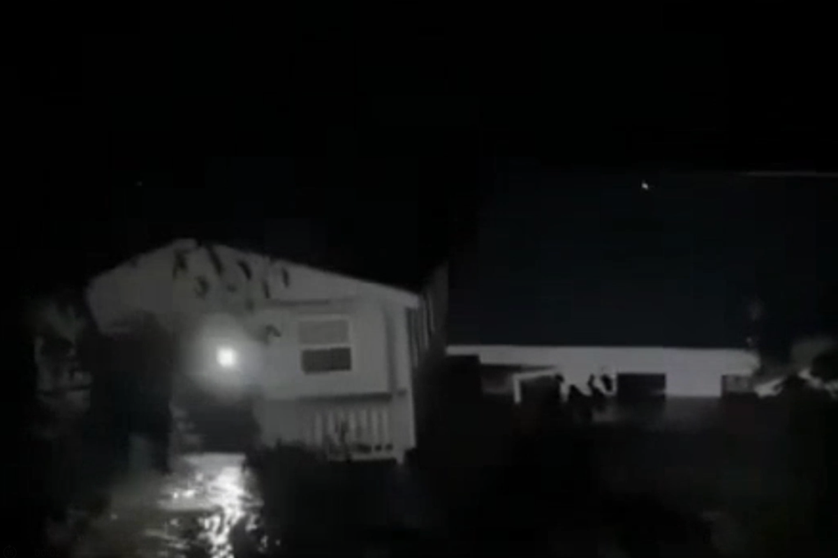 Moment entire cabin full of people swept downriver in Texas flooding