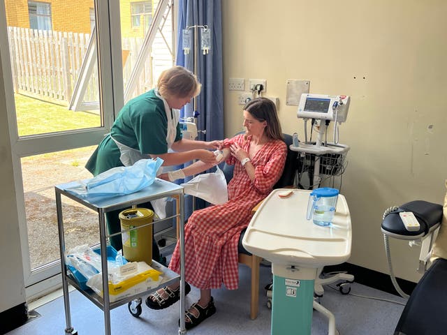 <p>Hannah Robinson, 36, is the first adult in the UK to try the drug teplizumab</p>