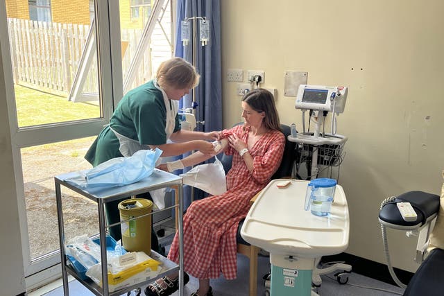 Hannah Robinson, who is the first adult in the UK to try the drug Teplizumab in the hope it can delay diabetes (Royal Devon University Healthcare NHS Foundation Trust/PA)