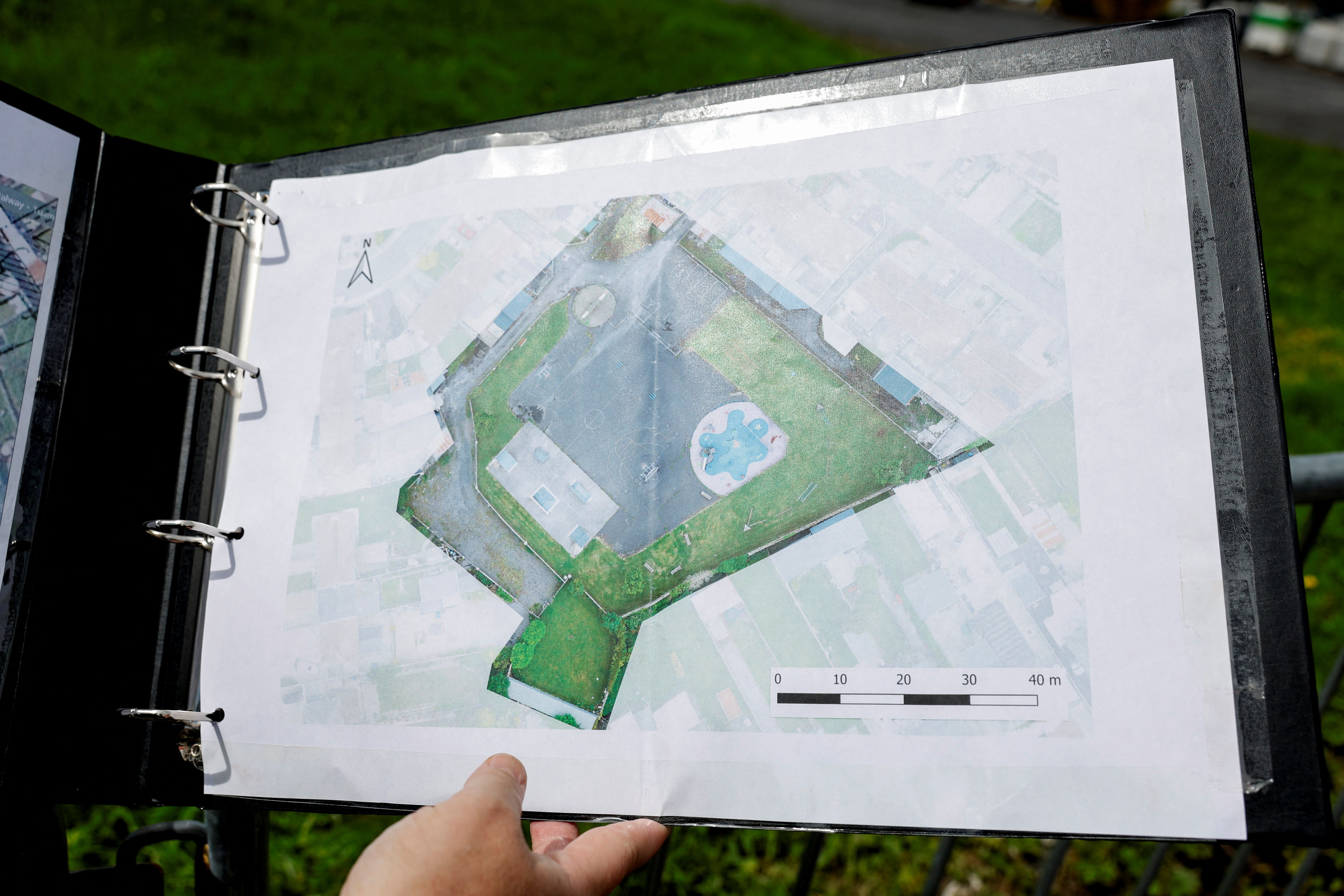 A map of the planned excavation of the site in you