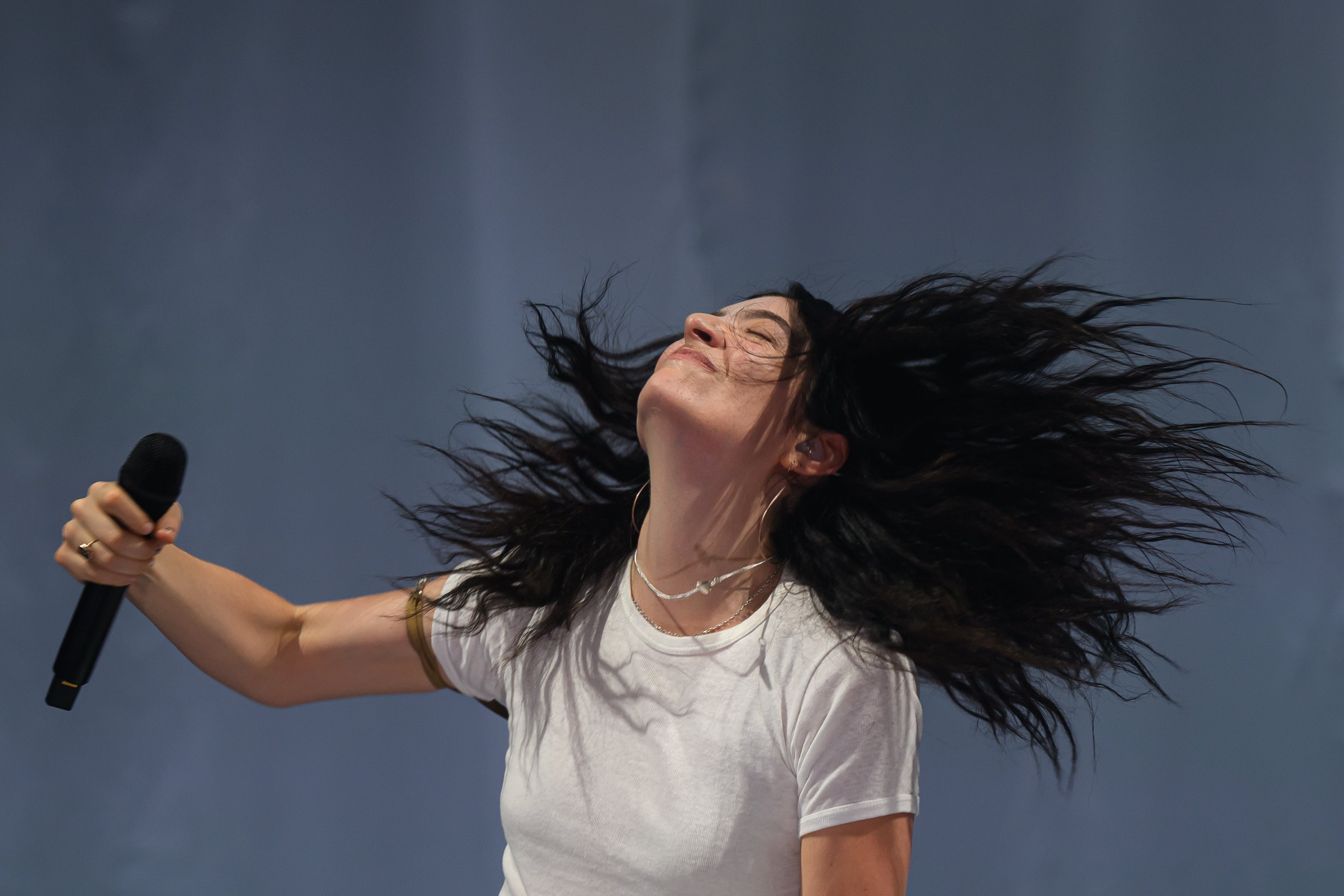 Lorde performing at Glastonbury