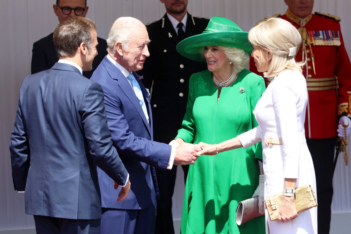 Macron state visit live: King and Queen welcome French president and wife Brigitte with Windsor parade