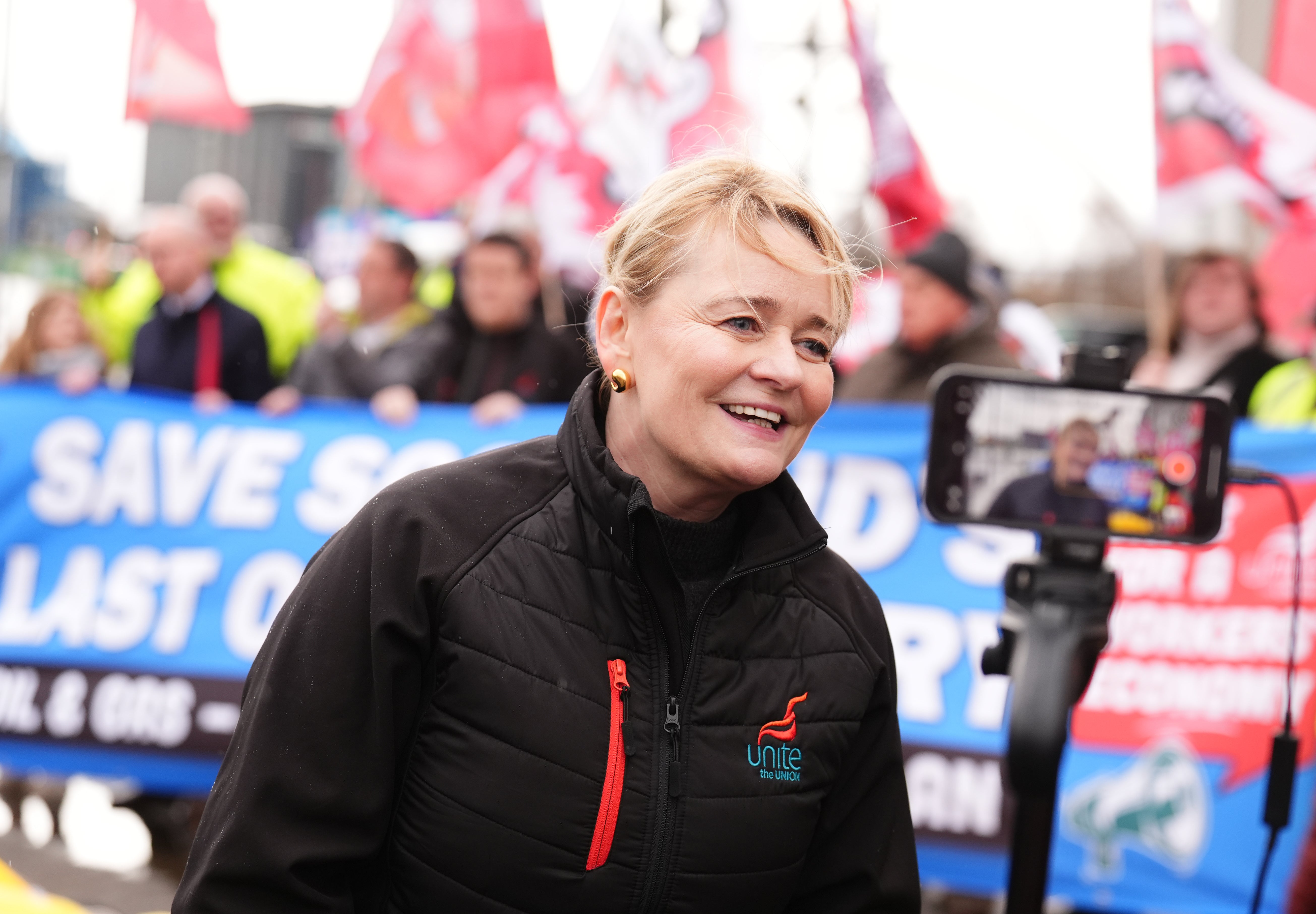 Unite general secretary Sharon Graham has suspended Ms Rayner from the union (Andrew Miligan/PA)