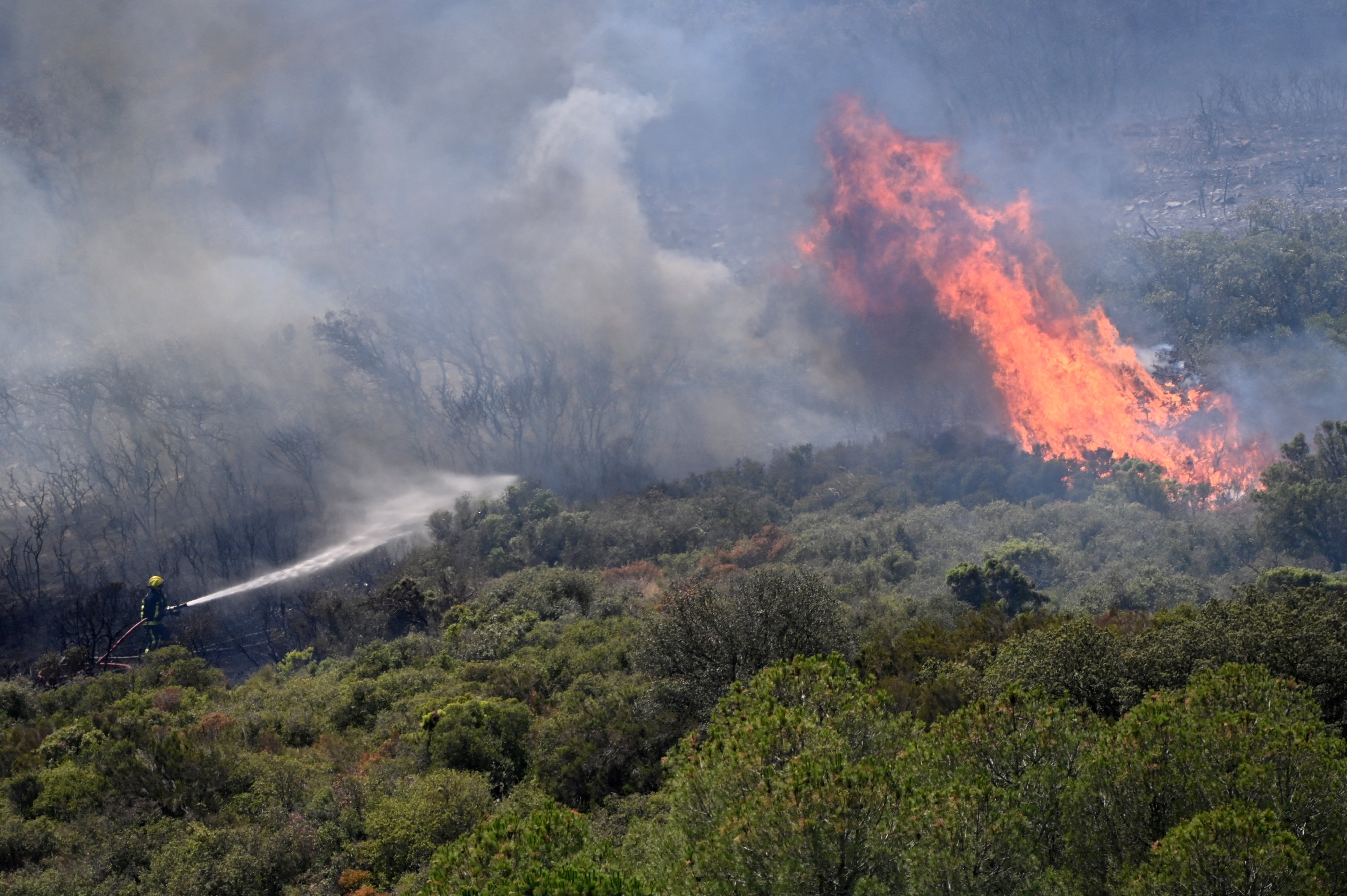 The fire could be smelled in the centre of Marseille