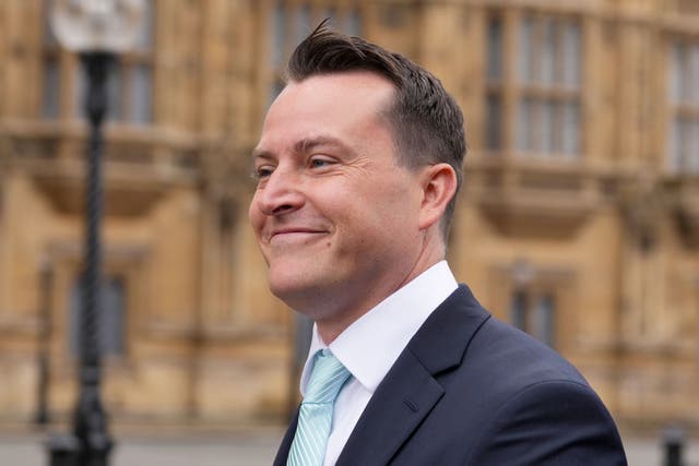 <p>Reform UK MP James McMurdock arrives at the House of Commons in Westminster</p>