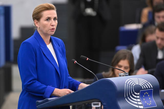 <p>Danish Prime Minister Mette Frederiksen said Denmark should not let its guard down just because it seems as though President Donald Trump has moved on from trying to acquire Greenland</p>