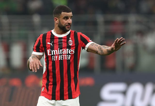 <p>Kyle Walker spent the second half of last season with AC Milan</p>