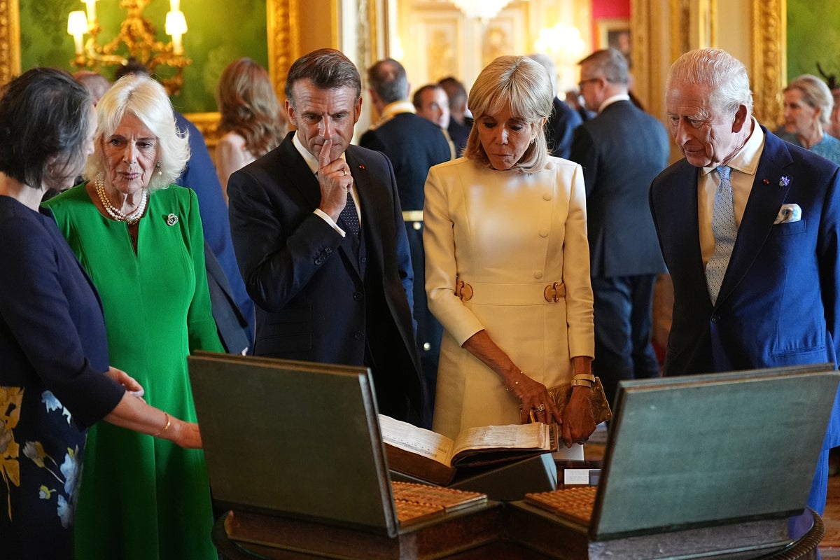 Macron state visit live: French president addresses parliament after royal welcome from King and Queen
