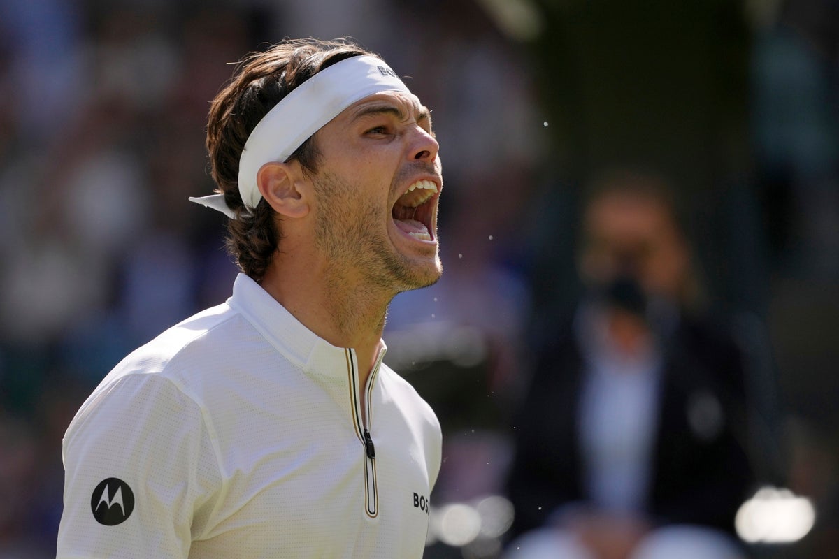 Wimbledon: Taylor Fritz beats Karen Khachanov for his first semifinal at the grass-court Slam