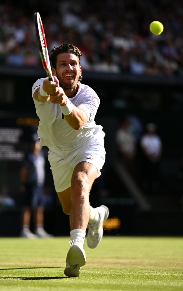 <p>Cam Norrie struggling against Carlos Alcaraz</p>