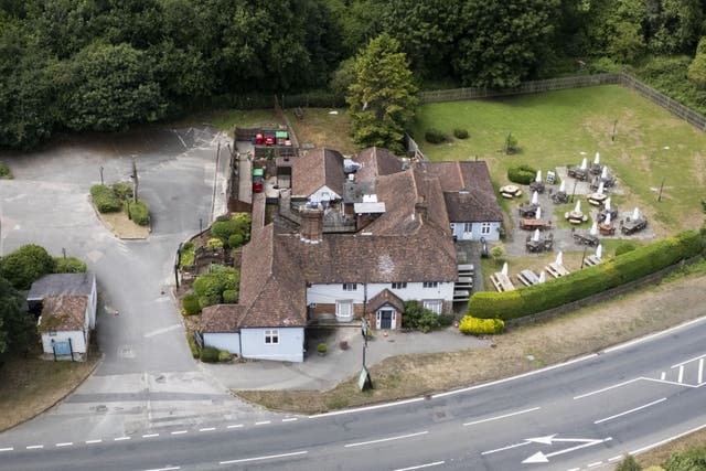 <p>The shooting took place at around 9pm close to The Park Gate Inn (Gareth Fuller/PA)</p>