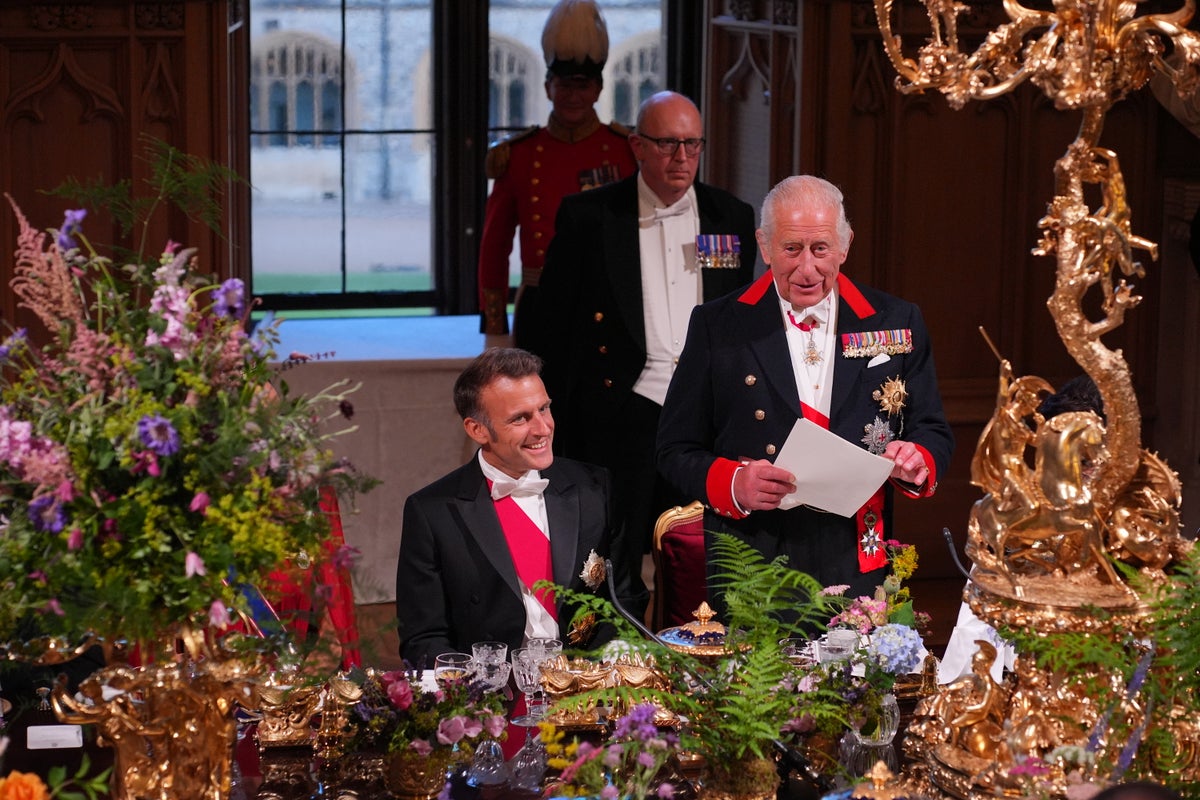 Macron state visit live: French president, Kate and William attend star-studded banquet hosted by King Charles