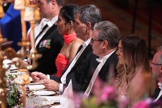Prime Minister Sir Keir Starmer (third right) in the state feast