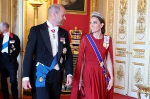Princess Kate stuns in Givenchy gown at royal state banquet return