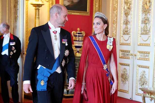 <p>The Prince and Princess of Wales helped host the French President and his wife at Windsor</p>