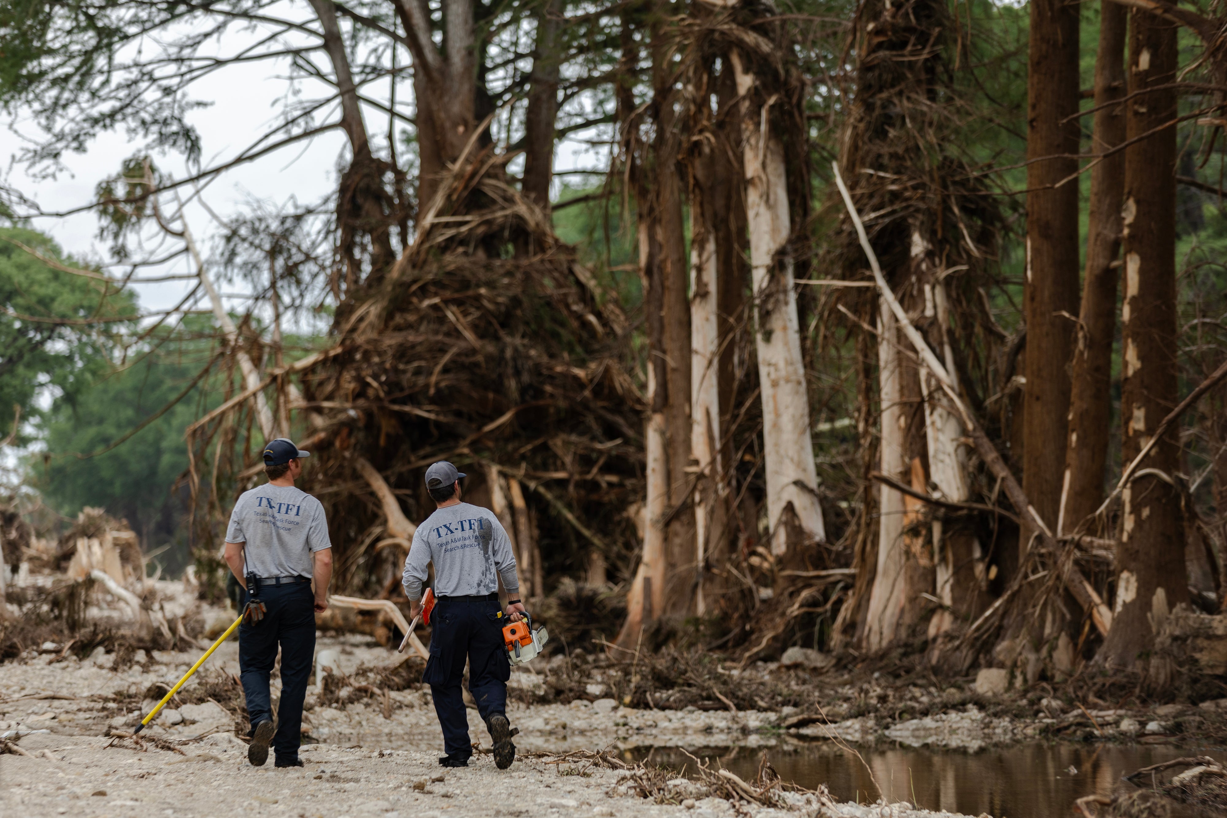 Heavy rainfall caused flooding along the Guadalupe River in central Texas with multiple fatalities reported