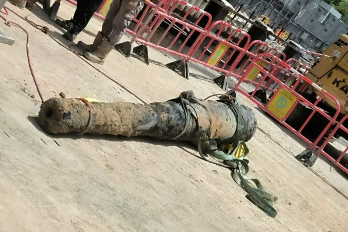 Hong Kong bomb that caused scare turns out to be British cannon barrel