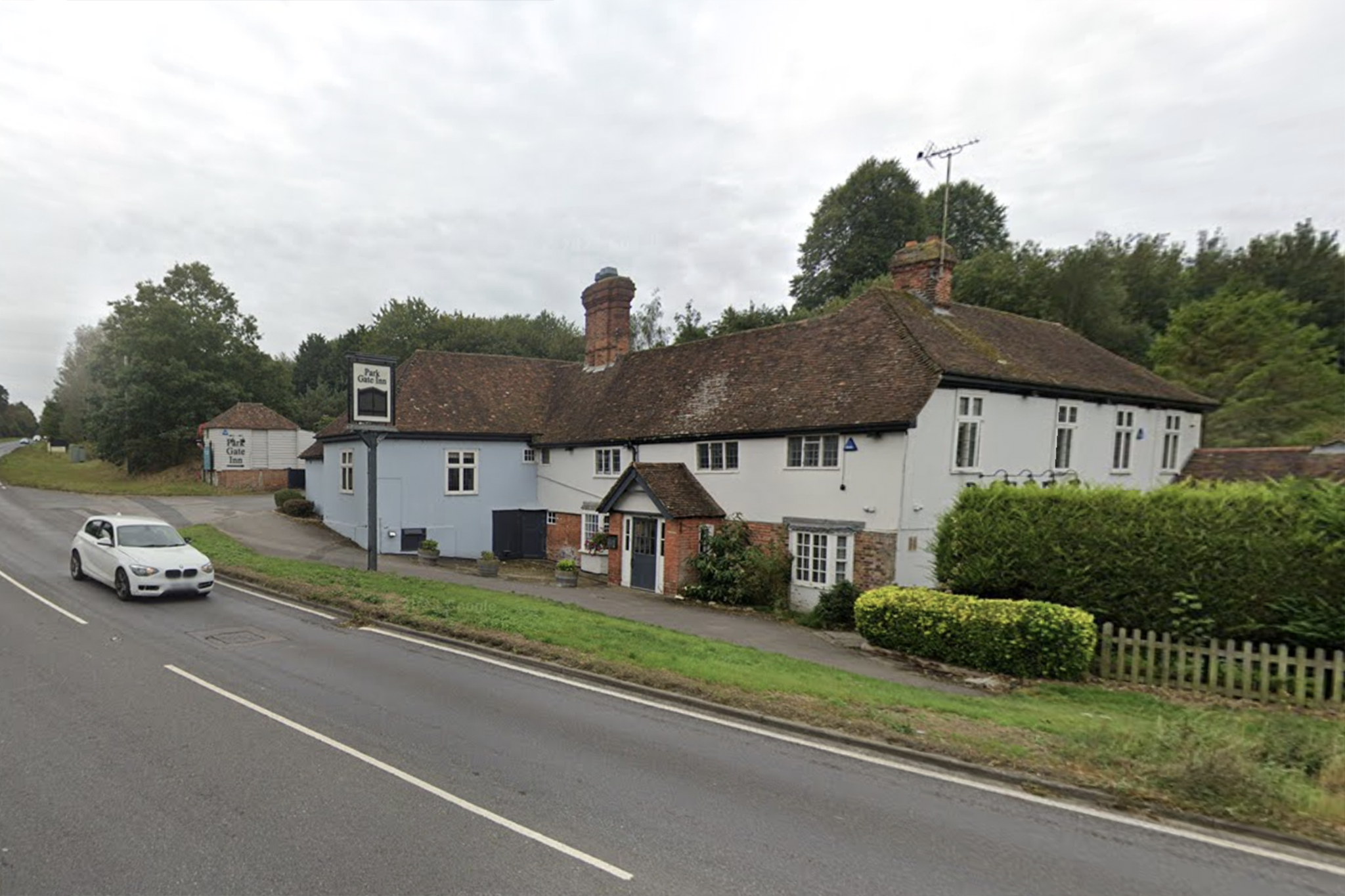 <p>A man was shot by armed police outside the Park Gate Inn in Kent </p>