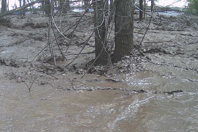 <p>An image from USGS shows the rapidly rising waters in New Mexico</p>